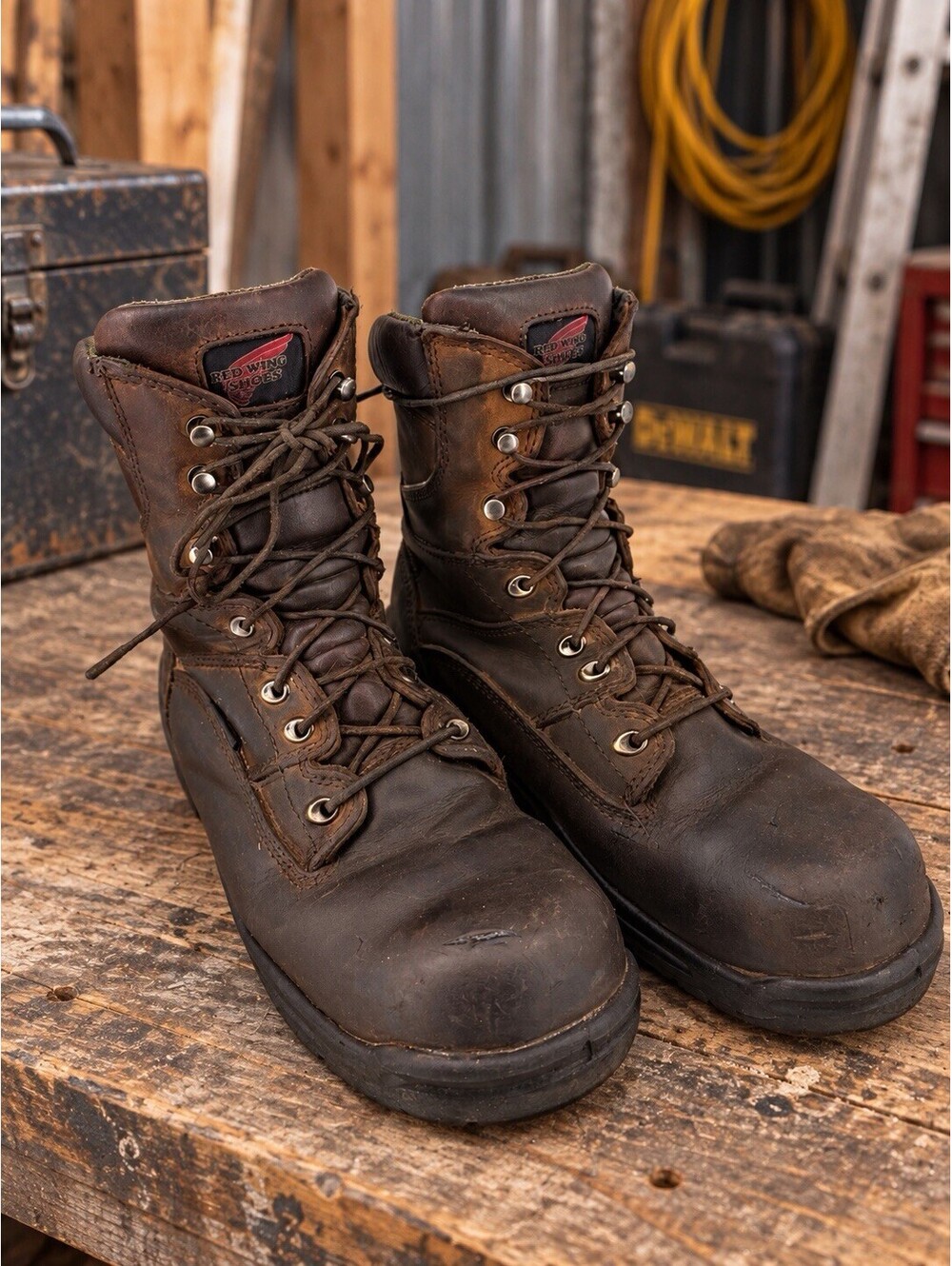 Red Wing 2238 Brown Leather Steel Toe Work Boots Men's size 9.5 EE